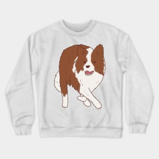 Brown border collie Crewneck Sweatshirt